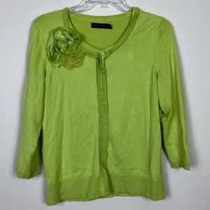 The Limited | Lime Green Cardigan Sweater Large